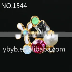 Korean Square Rhineston Flower Hair Accessories Diy Accessories Alloy Jewelry Accessorizing for Handmade Bags-1544 thumbnail-1