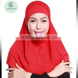 Sexy Muslim Girl Wearing Head Cover Elastic Outside Hat thumbnail-2