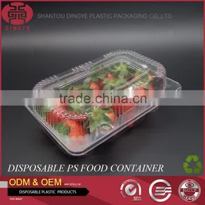 BOPS Eco-Friendly Disposable Plastic Food Packaging Box for Fresh Sushi Cake,etc. thumbnail-1
