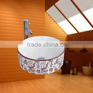 Fasion Colour Bathroom Design Professional Porcelain Wash Basins Above Washing Machine thumbnail-5