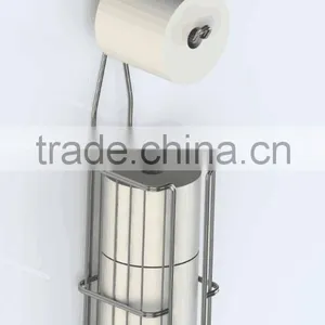 Steel Wall Mounted Toilet Paper Holder With Phone Rack thumbnail-5