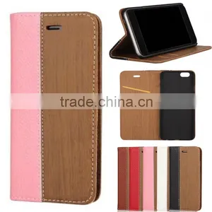 Wood Flip Phone Case Cover Carrying Bags for Cell Mobile Smart Phone for Huawei P9 Mate 8 Honor 9 8 7 6 5 4 3 2 thumbnail-1