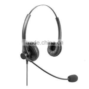 USB Plug Binaural Headset , Hot Originally Cheap Speaker Microphone for Noise Cancelling thumbnail-1