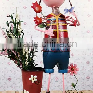 Outdoor Decoration Metal Doll Flower Pots thumbnail-4