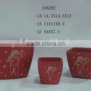 Xmas Ceramic Flower Planter thumbnail-1
