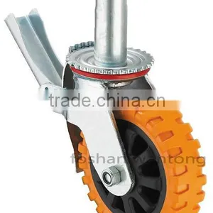 6 Inch Outdoor Scaffolding Swivel Brake Industrial PU Caster thumbnail-1