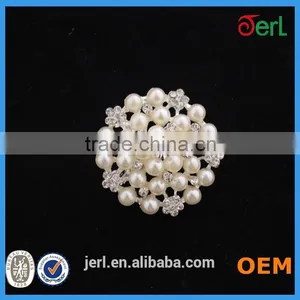 New Crystal Rhinestone Antique Shank Pearl Flower Button thumbnail-2