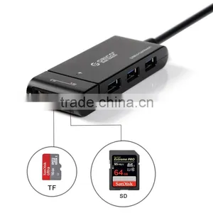 Wholesale 3in1 USB Connection Kit HUB SD TF Card Reader Adapter thumbnail-2