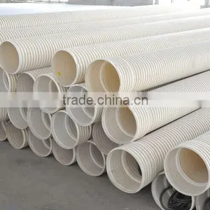 Pvc Corrugated Drainage Pipe Double Wall Sewer Pipe Made in China thumbnail-1
