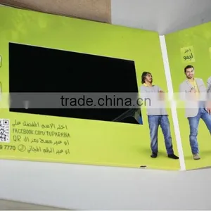 Hot 7 Inch Lcd Video Module 1080p Movie Greeting Card Business Booklet With Rechargeable Battery for Gifts thumbnail-1