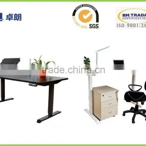 Adjustable Height Office Computer Desk With Motors Sit to Stand thumbnail-1