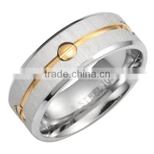 Impressive 316L Stainless Steel Mens Ring Band Silver Gold Fashion Brand Rings Jewelry thumbnail-2