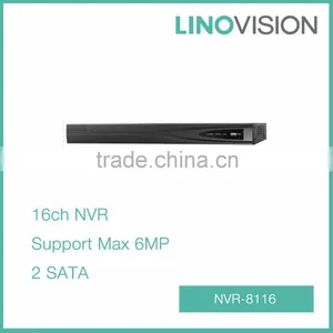 Professional 16CH 1U4 2SATA NVR, Support Max 6MP thumbnail-1