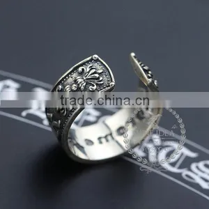 925 Solid Sterling Silver Vintage Style Korean Antiqued Silver Steam Punk Ring Fashion Women Jewelry 6240037 thumbnail-2