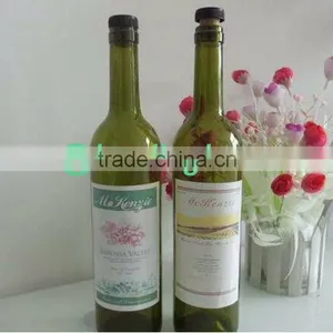 750ml Wine Bottle With T Top Cork Black Cap thumbnail-1