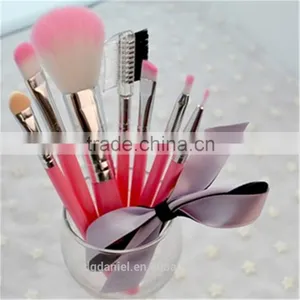 7pcs Pink Synthetic Girls Cosmetic Brushes thumbnail-2