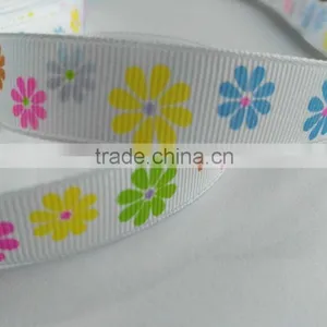 Good Quality and Cheap Label Fabric for Rotary Printed Colorful Ribbon, 100% Polyester Grosgrain Ribbon thumbnail-4