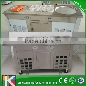 Commercial Hot Sale Egypt Rolled Fry Ice Cream Machine/ice Cream Machine(2+10) thumbnail-1