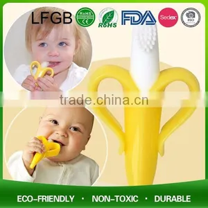 Hot Selling Food Grade High Quality Silicone Baby Toothbrush Teether thumbnail-4