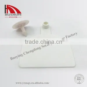 TPU Cow Ear Tag With Metal Pin in White 70*58 mm thumbnail-1