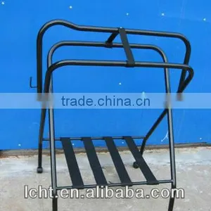 Floor-type Folding Saddle Rack With Black Nylon Straps thumbnail-1