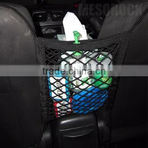 Universal Car Seat Storage Mesh Cargo Net Hook Pouch Holder Car Storage Organizer thumbnail-1
