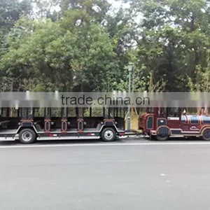 32 Seats Passenger Trailer,closed Wagon,trackless Train,diesel Train thumbnail-1