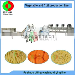 Factory Offer Air Bubble Ozone Fruit and Vegetable Peeling Cutting Washing Drying Automatic Machine Production Processing Line thumbnail-1