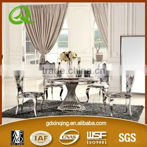TH381 Hot Sale Modern Marble Stainless Steel Dining Table thumbnail-1