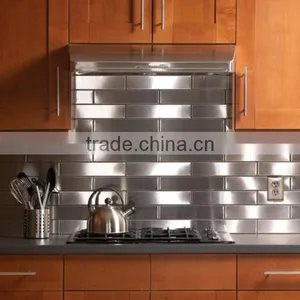 304 4x8 Decorative Stainless Steel Heat Resistant Kitchen Wall Materials thumbnail-4