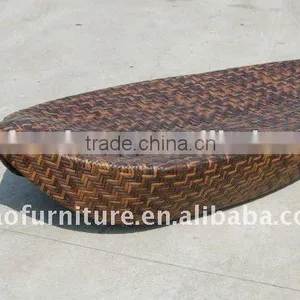 PE Rattan Poolside Lounge Outdoor Garden Furniture Leaf Lounge thumbnail-2