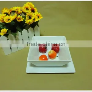 Wholesale China Cheap Stocked White Porcelain Ceramic Soup Bowl With Dish thumbnail-4