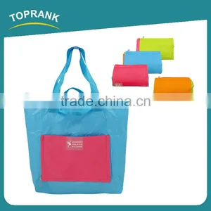 Toprank Eco-Friendly Polyester Pocket Foldable Travel Storage Bag Folding Tote Luggage Bag For Travel thumbnail-1