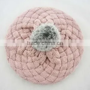 Baby Hat Kids Baby Photo Props Beanie Faux Rabbit Fur Gorros Bebes Crochet Beanie Toddler Cap thumbnail-1
