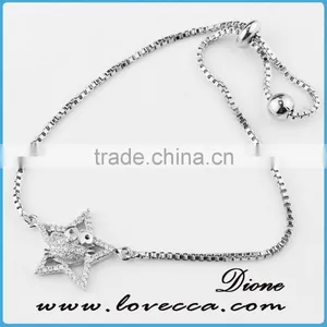 Christmas Party Gift Bracelet Rhinestone Crystal Cubic Zirconia Silver Bracelet thumbnail-4