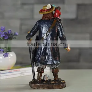 Mediterranean Table Decor Caribbean Pirates Sculpture thumbnail-4
