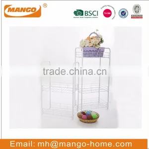 White Powder Coating Wire Kitchen or Bathroom Storage Rack thumbnail-1