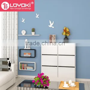 Wooden Shoe Storage Cabinet Design MDF Cabinet With 3 Drawer Fashion Morden Home Furniture for Living Room Shoe Storage thumbnail-4