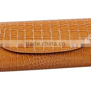 Womens Envelope Evening Patent Croc Skin Embossed Party Clutch thumbnail-3