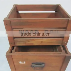 Unfolding Paulownia Wooden Crate for Bottles Egg Fruit thumbnail-1