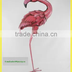 Metal Material and Ornaments Type Home and Garden Decoration Pink Flamingo for Graden Yard Lawn Bird Animal Art Decoration thumbnail-1