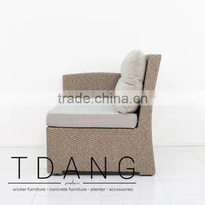 Belvedere Right Hand Wicker Bench - Vietnam Poly Rattan - Outdoor Wicker Furniture thumbnail-3