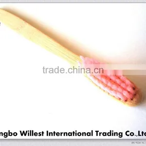 High Quality Bamboo Toothbrush With Soft Pink Bristle thumbnail-1