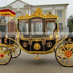 Outdoor Garden Horse Carriage Royal Horse Equipment Used Cinderella Pumpkin Horse Carriage(BG11-M060) thumbnail-5