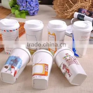 New Design Hot Selling Ceramic Mug With Silicone Lids and Sleeves With Customized Printing thumbnail-2