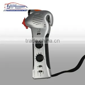 Car Emergency Hammer With Crank Dynamo Light Radio thumbnail-2