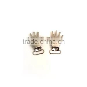 PALM Design Suspender Clip, Fashion High Quality Metal Suspender Clip With Plastic Teeth Inside for Garment thumbnail-1
