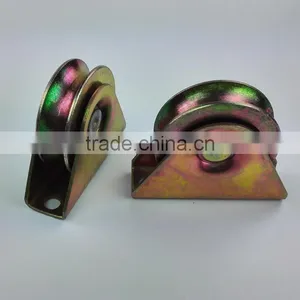 2.5 Inch Sliding Door Wheel Diameter 48mm Thickness 17mm Bearing 6201RS Groove "U" With Outer Support ITEM:518PCR thumbnail-1