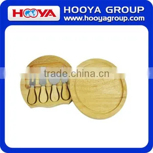 Round Wooden Cheese Board & Knife Set,21*21*4cm thumbnail-1