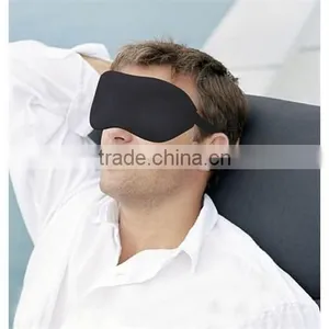 3D Memory Foam Round Sleeping Eye Mask With Earplugs thumbnail-1